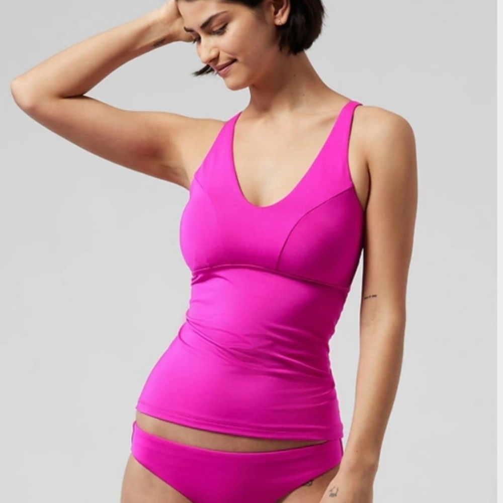 ATHLETA | Women's Fuchsia Triangle D-DD Tankini Swim Top